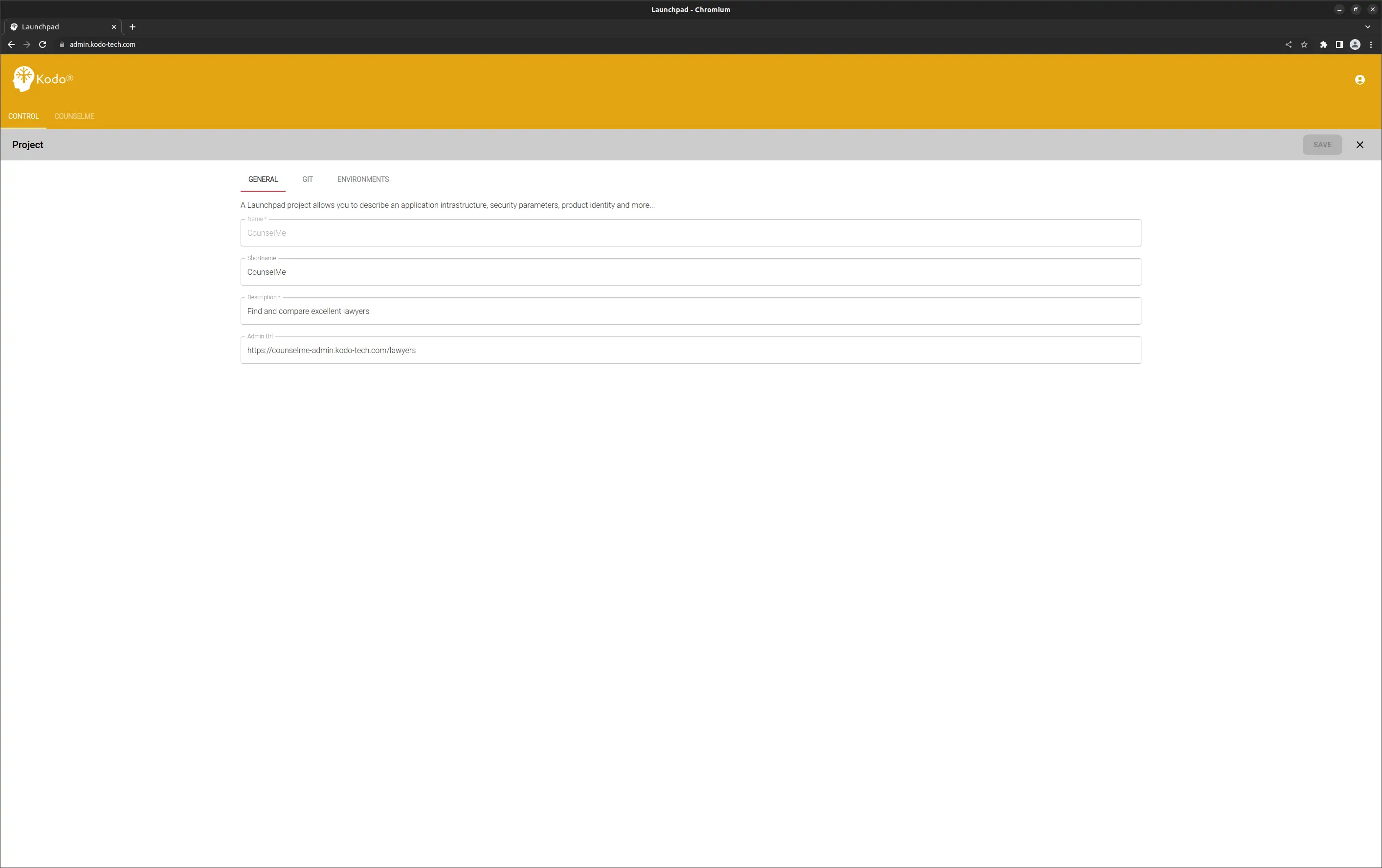 Configure your project metadata
